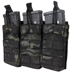 Condor Triple Open-Top M4 Mag Pouch - Multicam Black
